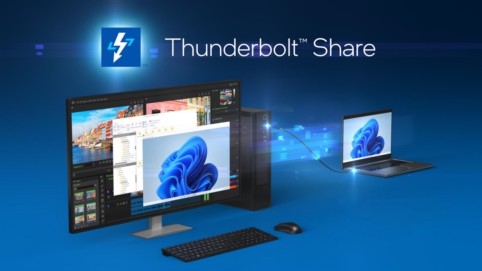 英特爾推出全新 Thunderbolt™ Share 軟體解決方案實現PC間高速傳輸 - 電腦王阿達