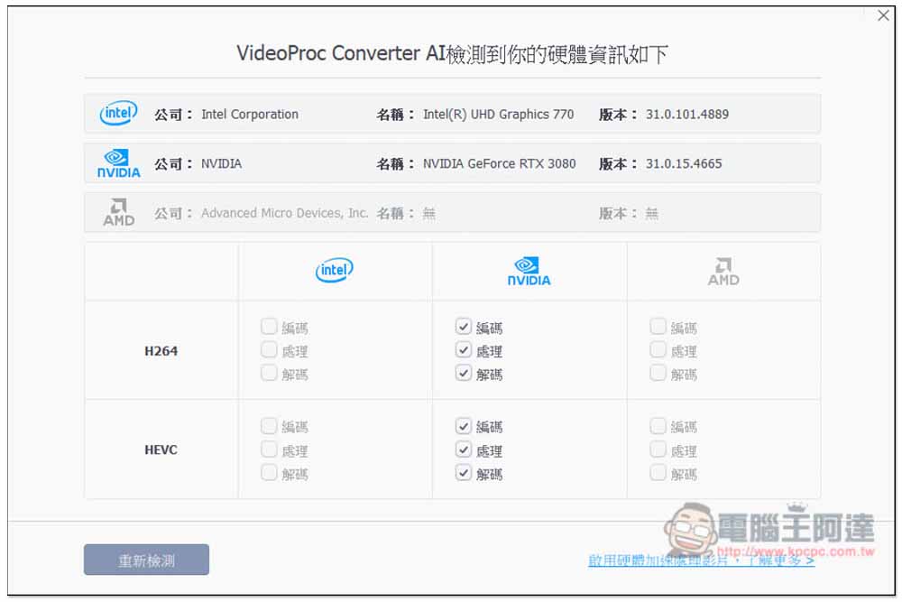 全能影音軟體 VideoProc Converter AI 限免，全新 AI 圖片和影片提升功能、下載影片和轉檔、螢幕錄影 - 電腦王阿達