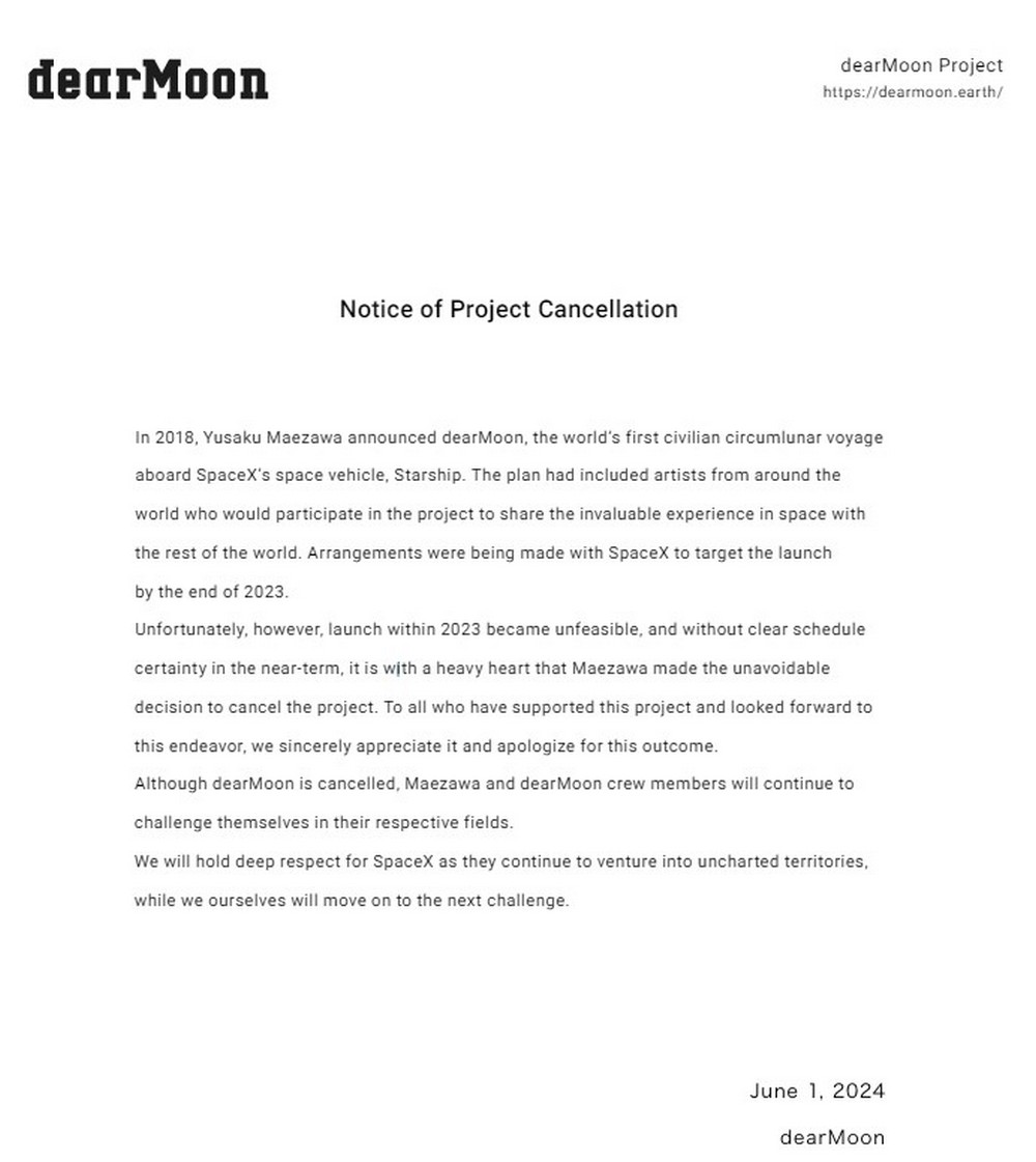 因 SpaceX 一直拖延 前澤友作登月夢碎！宣布取消「DearMoon」計畫 - 電腦王阿達