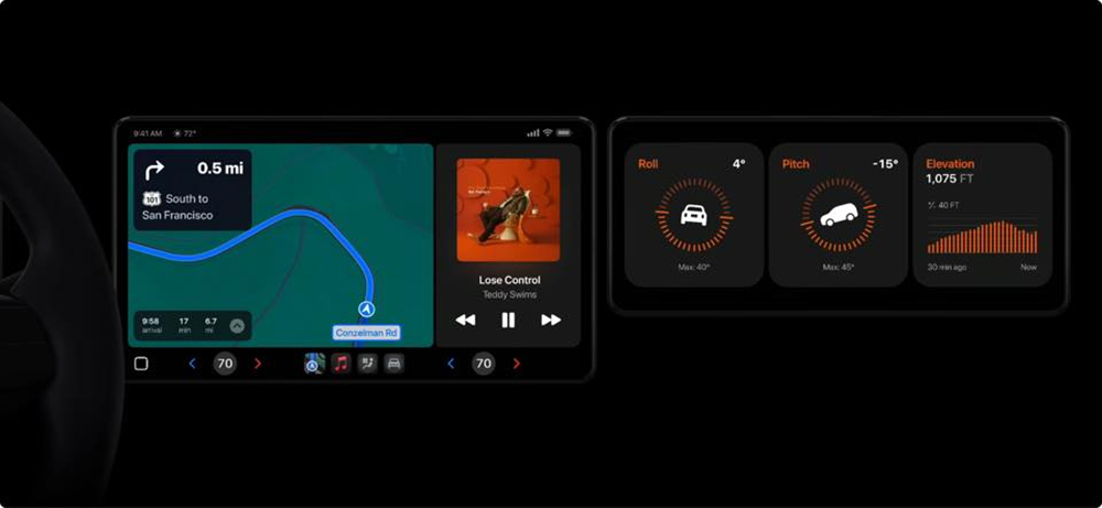 次世代 Apple CarPlay 詳細介面曝光，輔助駕駛系統甚至是車輛角度都能顯示 - 電腦王阿達