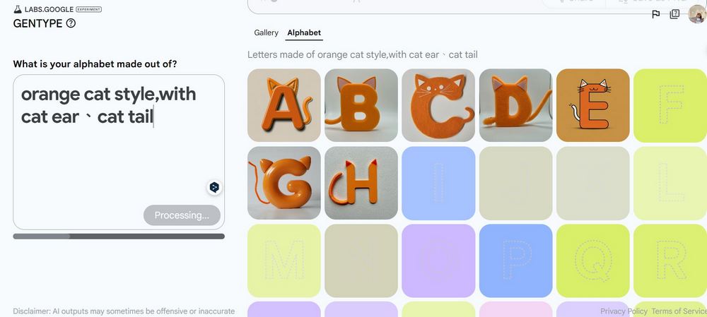 Google Labs 推出新工具「GenType」，簡單咒語就可生成客製化英文字母表 - 電腦王阿達