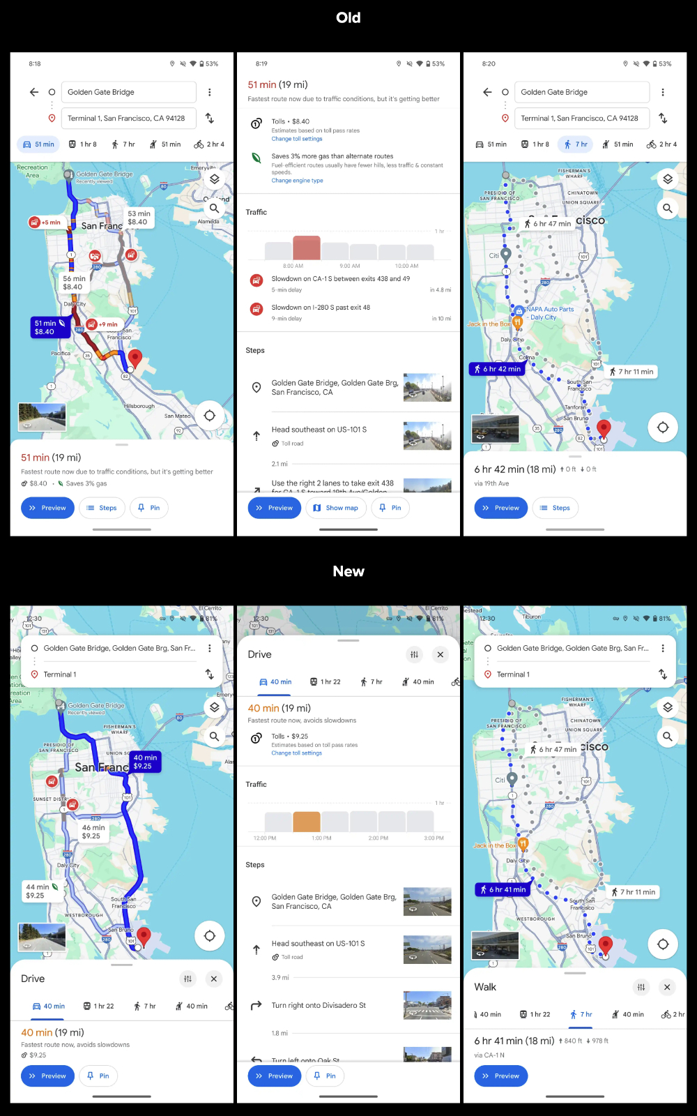 新 Google Maps 路線規劃介面降臨 Android，更簡約好看但少了一個「真．隱藏功能」（動眼看） - 電腦王阿達