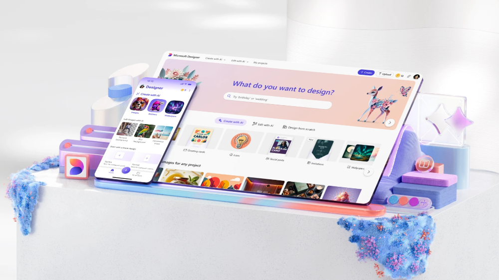 微軟迎戰 Canva 生成式 AI 設計功能的 Microsoft Designer 正式支援 iOS / Android / Windows app！ - 電腦王阿達
