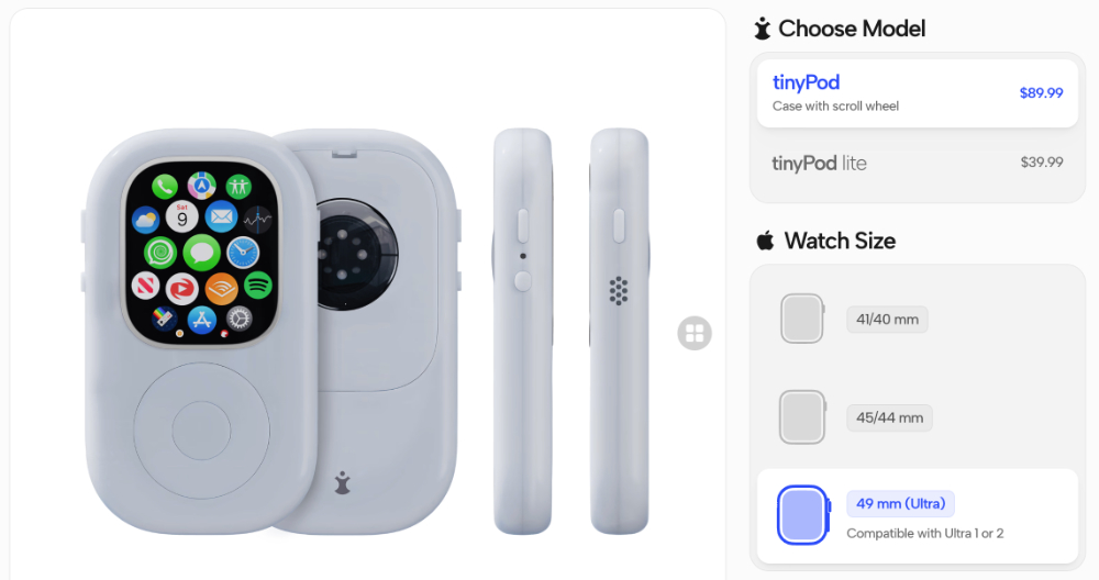 把 Apple Watch 變身 iPod（還能用滾輪觸控！）的神奇配件 tinyPod 來了 - 電腦王阿達