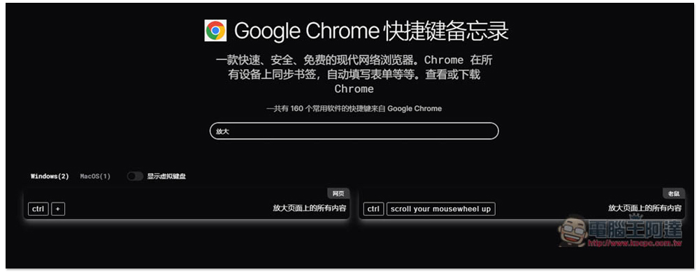 「快捷鍵備忘錄」輕鬆查詢各大軟體的常用快捷鍵，提升你的使用效率 - 電腦王阿達