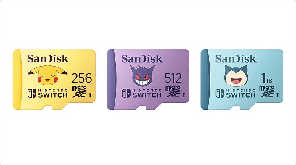 SanDisk 推出全新寶可夢聯名款 microSD 卡，1TB 超大容量卡比獸卡登場！ - 電腦王阿達