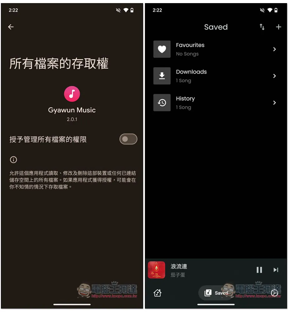 Gyawun Music 支援 YouTube 背景播放、無廣告、內建下載功能的免費 App - 電腦王阿達