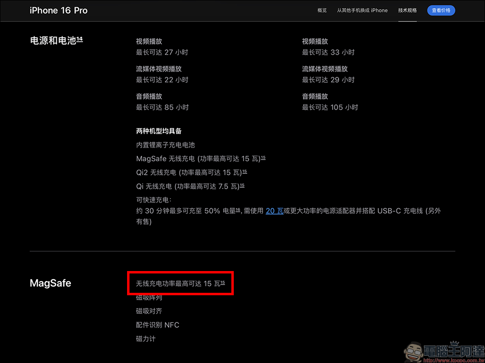 iPhone 16 升級 25W MagSafe 無線充電，但只有中國版還是 15W MagSafe（同場加映：如何避免買到中國版 iPhone） - 電腦王阿達