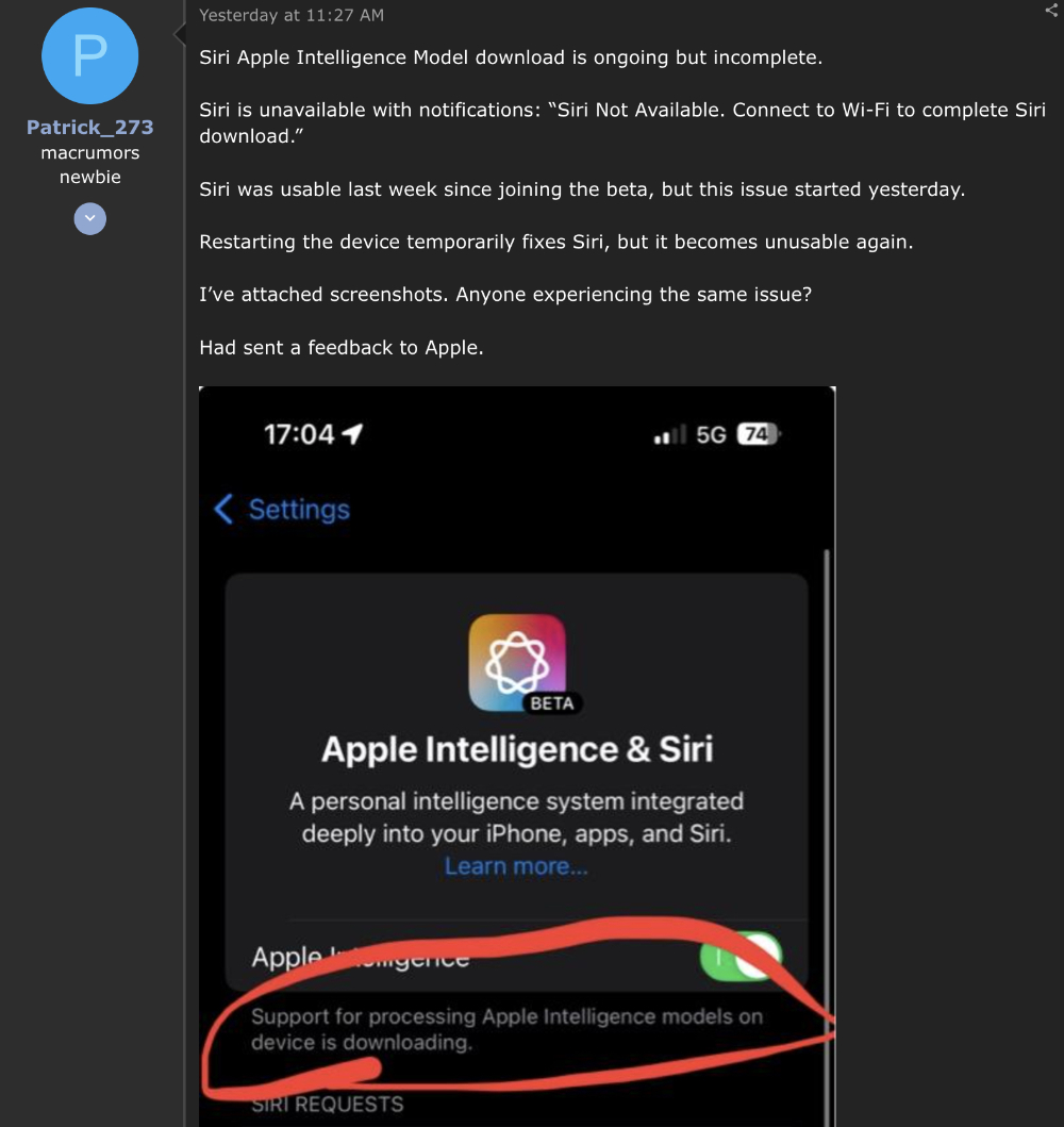 更新停看聽，iOS 18.1 測試版最大主角 Siri 發生失效問題 - 電腦王阿達