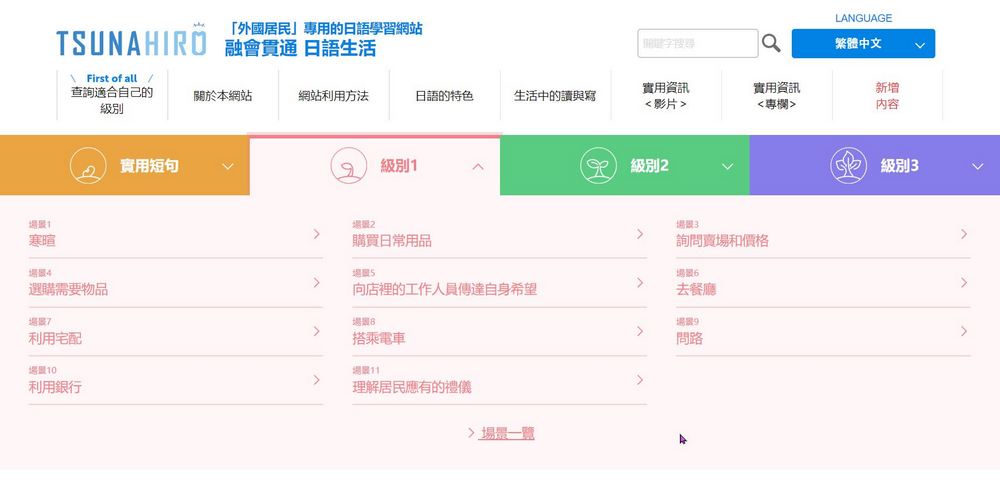 日本政府推出的免費日語學習網站「ツナヒロ TSUNAHIRO」：各種日本生活實用日語 - 電腦王阿達