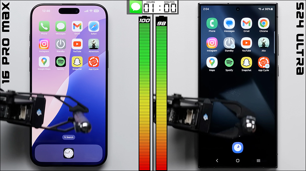 iPhone 16 Pro Max 與 Galaxy S24 Ultra 再次對決，電池續航實測結果出爐 - 電腦王阿達