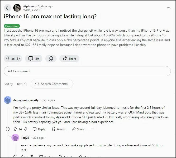 多位 iPhone 16 用戶反應電池續航力很差，你有這樣覺得嗎？ - 電腦王阿達