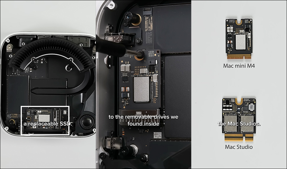 M4 Mac mini 採用可拆卸 SSD 模組化設計，國外已有成功改裝擴充至 2TB 案例 - 電腦王阿達