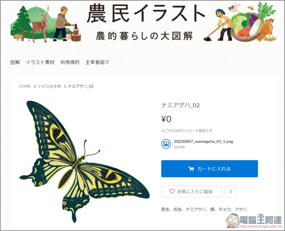 「農民イラスト」提供農民、農作物相關的日式手繪免費素材，個人、商業用途皆可 - 電腦王阿達