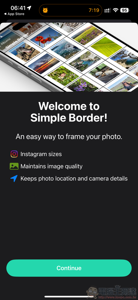 不再煩惱貼圖裁切問題，限時免費的《Simple Border》 圖片加框 App 使用體驗 - 電腦王阿達