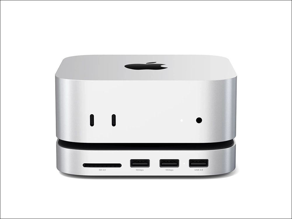 Satechi 推首款 M4 Mac mini 專屬的 SSD Hub 底座：支援 4TB SSD 擴充、配備 SD 卡槽與 3 組 USB-A - 電腦王阿達