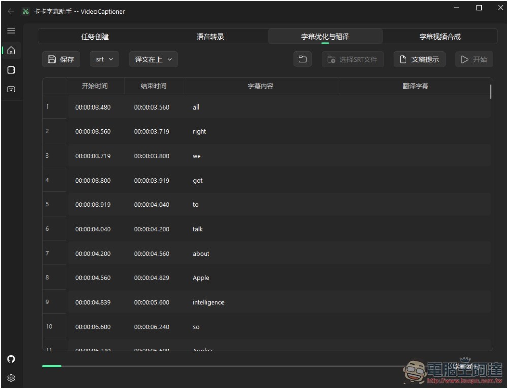 VideoCaptioner 影片下載+ 轉錄+AI 字幕翻譯+合併一次完成的免費開源軟體 - 電腦王阿達