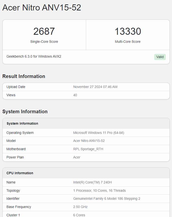 10 核心的 Intel Core 7 240H 行動處理器跑分搶先洩漏，似乎比 Ultra 5 225F 桌機處理器還快 - 電腦王阿達