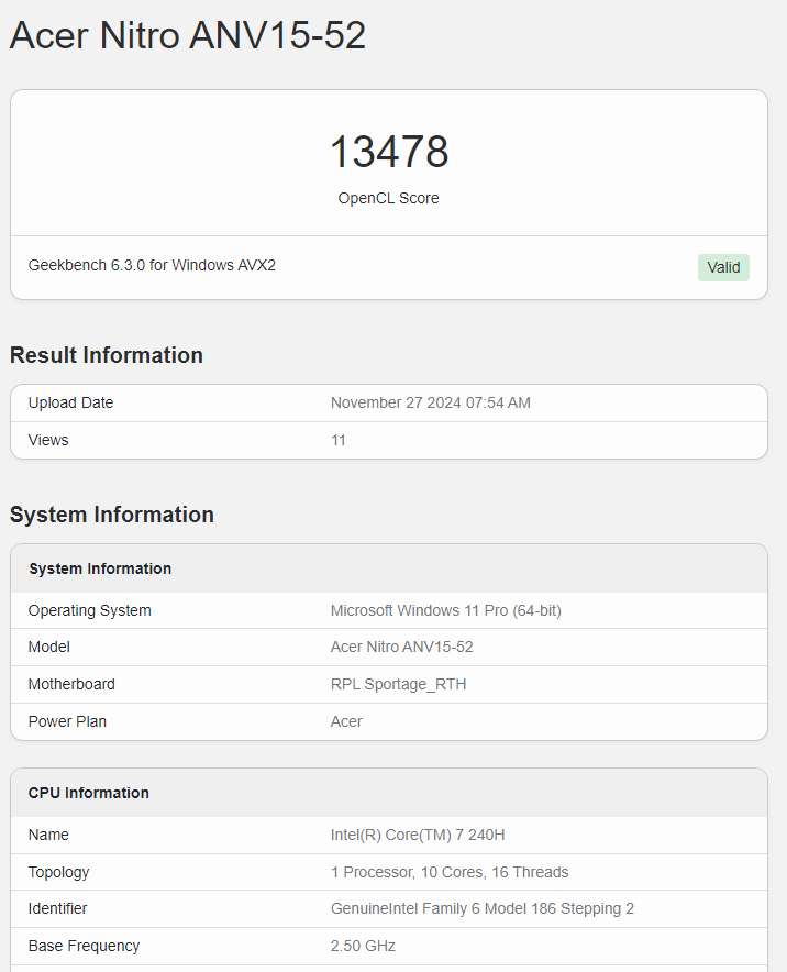 10 核心的 Intel Core 7 240H 行動處理器跑分搶先洩漏，似乎比 Ultra 5 225F 桌機處理器還快 - 電腦王阿達