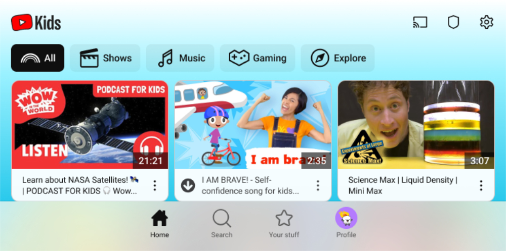 YouTube Kids 迎來設計大改，不再被嫌跟大人用的不一樣了 - 電腦王阿達