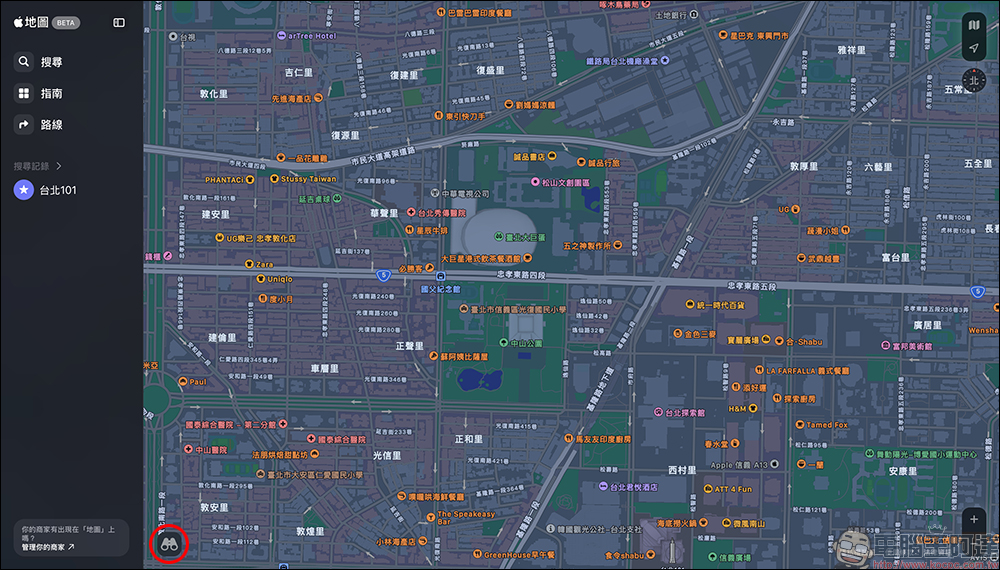 Apple 地圖網頁版也支援「環視」的街景功能了 - 電腦王阿達