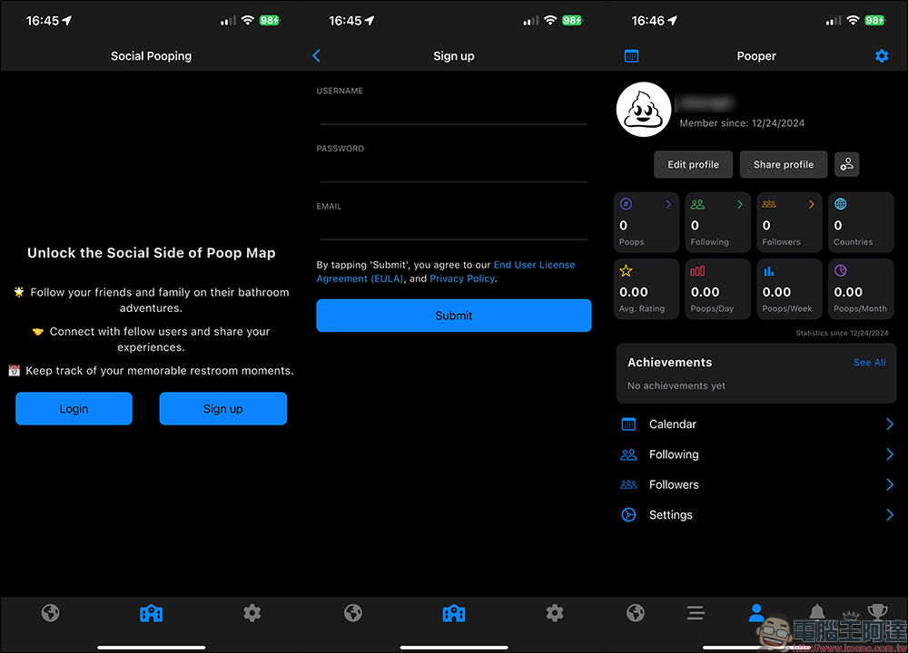 Poop Map：用棒賽在全世界打卡，還能與「賽友」交流賽點 - 電腦王阿達