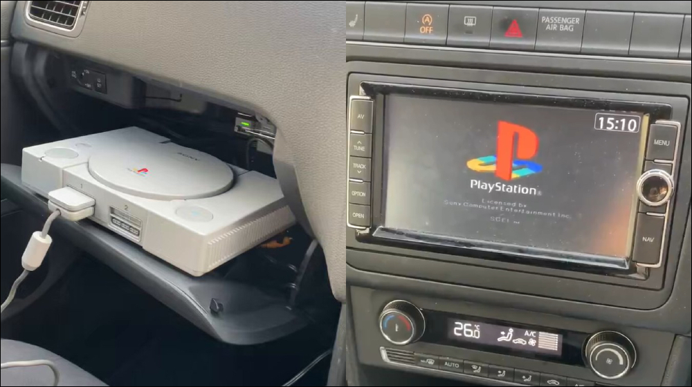 PlayStation 遊戲車內也能玩？日本網友將車機螢幕改裝玩起 PS1 遊戲，也有 wii U 和 Switch 玩家分享車內遊戲場景 - 電腦王阿達