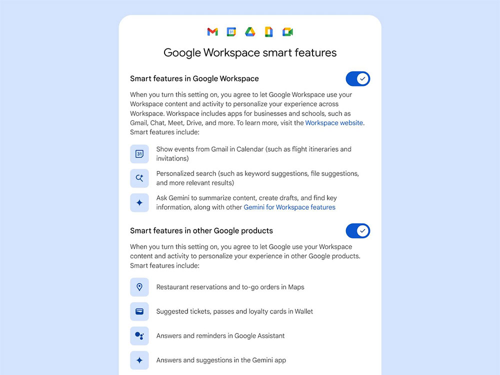 Google Workspace 智慧功能新設定即將推出，可控制應用如何使用你的數據 - 電腦王阿達