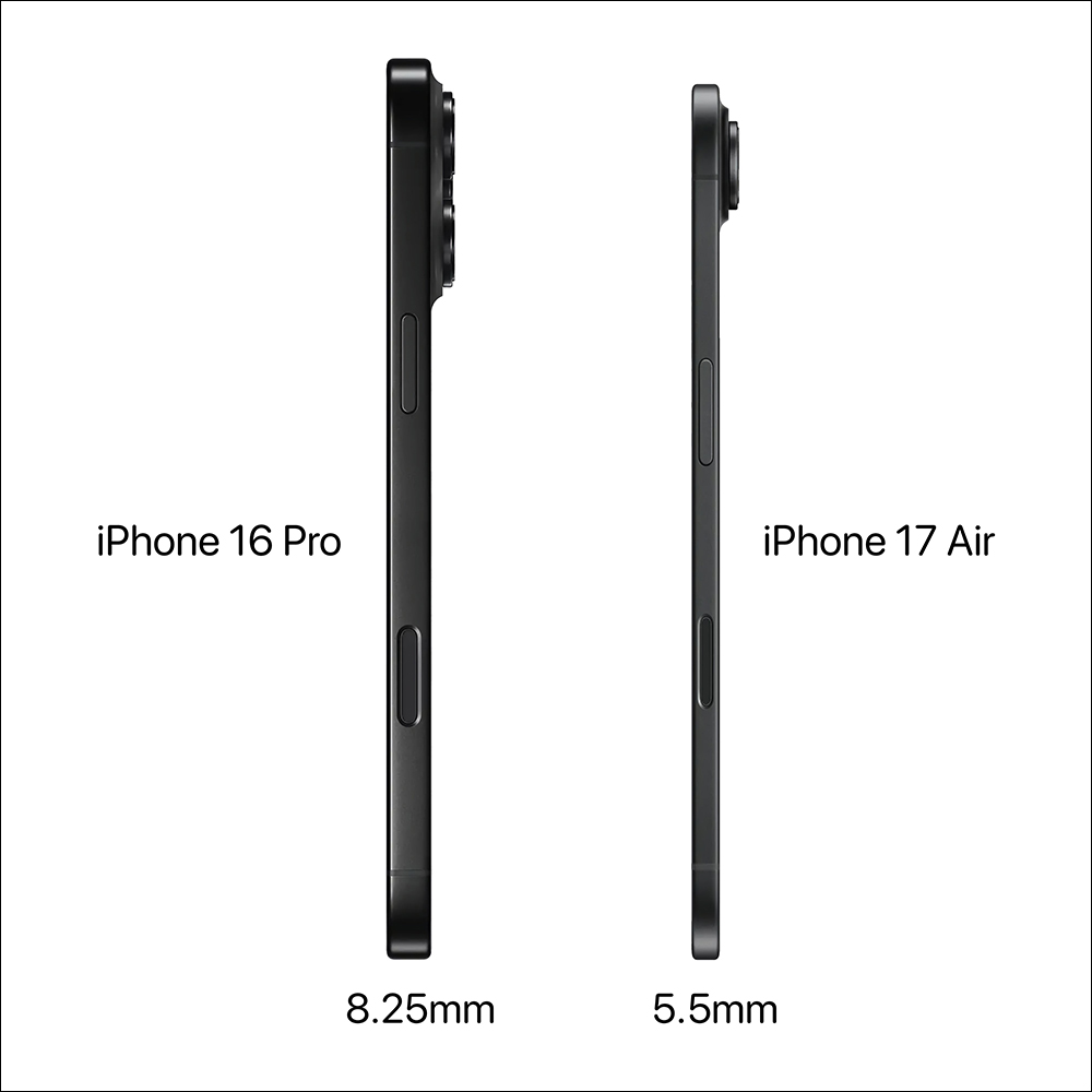 僅 5.5mm！分析師預測 iPhone 17 Air 將成為史上最薄 iPhone - 電腦王阿達