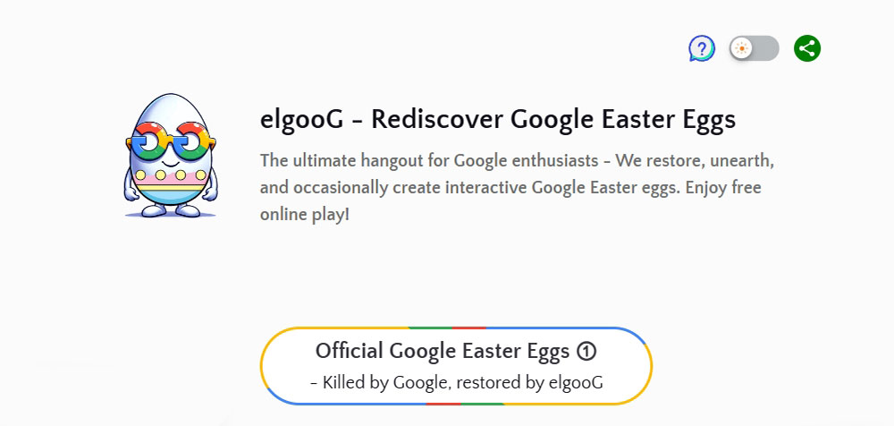 懷念 Google 過去的彩蛋嗎？民間愛好者在「elgooG」網站讓它們重新復活 - 電腦王阿達