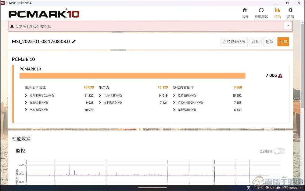 PCMARK 10 AI 未插電