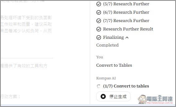 Kompas AI 號稱能替代 ChatGPT 深度研究的 AI 工具，無需註冊就能嘗試 - 電腦王阿達