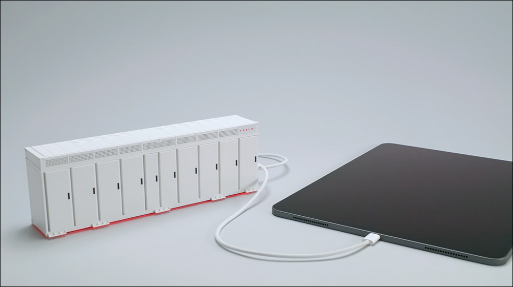 特斯拉 Tesla 1:40 Scale Megapack Charger 迷你版儲能電池登場：21000mAh 行動電源，支援 108W 快充！MacBook Pro 充電也 OK - 電腦王阿達