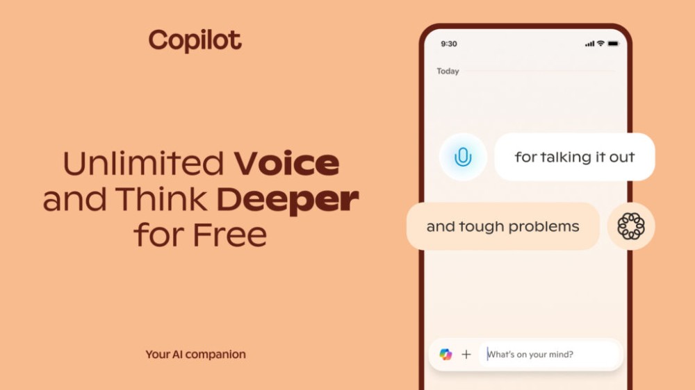 微軟宣布 o1 驅動的 Copilot 深入思考、語音功能完全免費且無使用限制 - 電腦王阿達